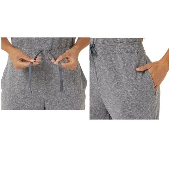 ASICS WOMEN'S THE NEW STRONG rePURPOSED JUMPSUIT, Dark Heather Gray, Sz. S - Picture 4 of 13